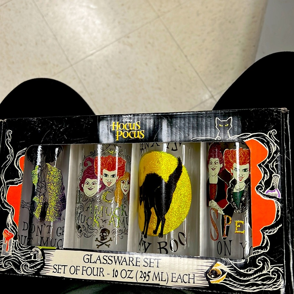 Disney Hocus Pocus Glassware Brand new